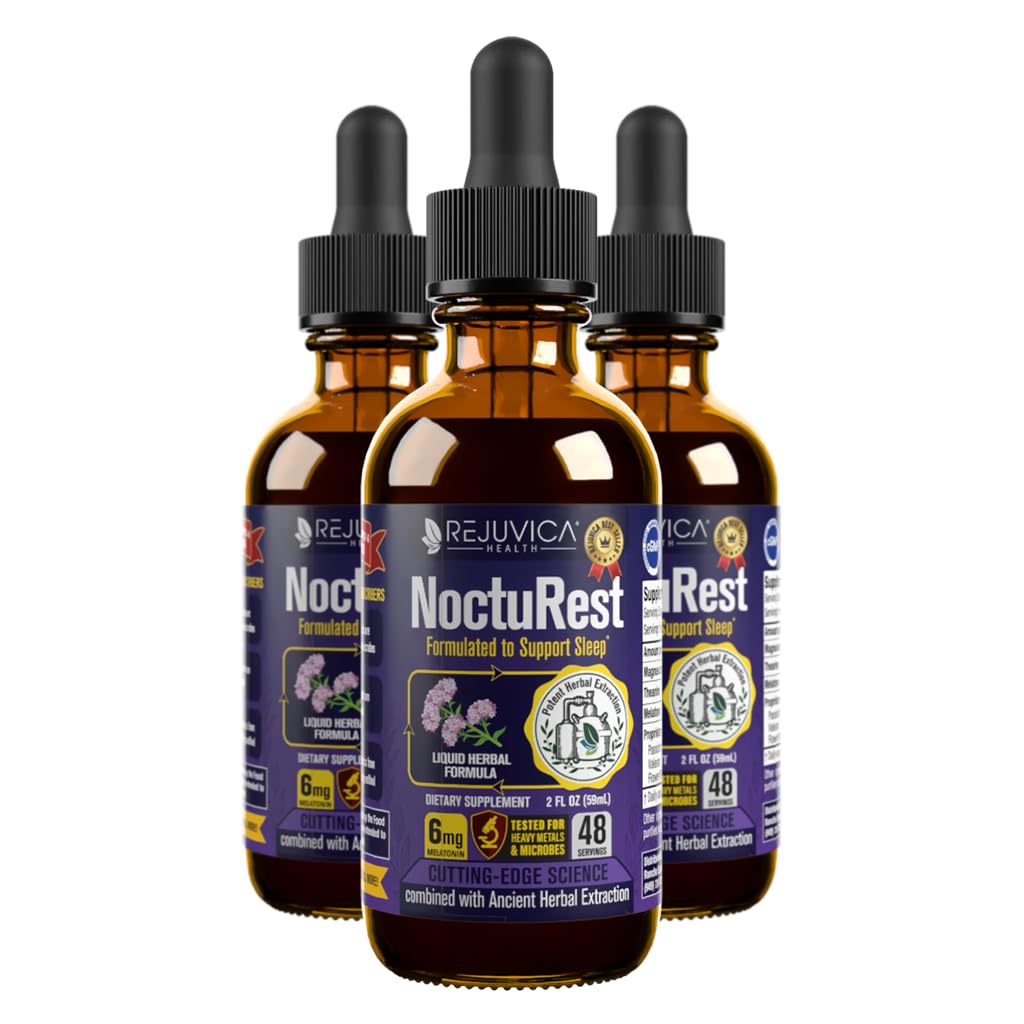 高级睡眠支持补充 - 液体交付更好的吸收 - Melatonin, Magnesium, Theanine, Valerian, Passionflower, Chamomile & More!