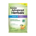 来自Dramamine的制作者、高级草药Ginger和Ashwagandha Lozenges,用于Nausea救济和压力支助、热带水果和Ginger Flavor,20 Counter