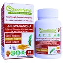 Premium Ashwagandha Capsules with Black Pepper. 来自 Ashwagandha Powder & 20:1 的强力5% Wthanolides 提取 90 ct. Natural NOMO NO 水稻粉 NO 填充器