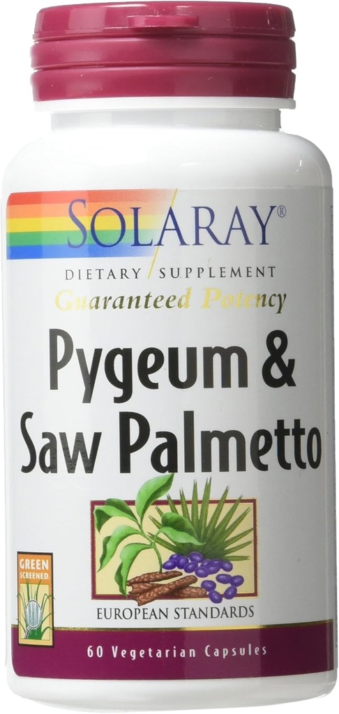 Solaray Pygeum 和 Saw Palmetto 补编, 60 个伯爵