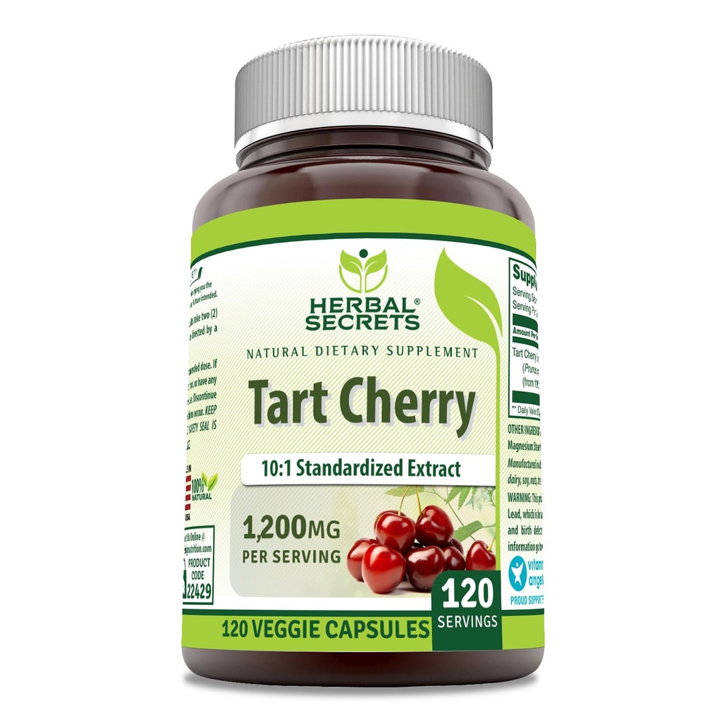 草药秘诀 Tart Cherry 10:1 标准化抽取补编 | 1200 Mg Per service | 120 Veggie Capsules | Non-GMO | Gluten Free | | | |  USA  USA  USA  USA  USA  USA  USA  USA  USA  USA  (1 (1 Pack | 120)