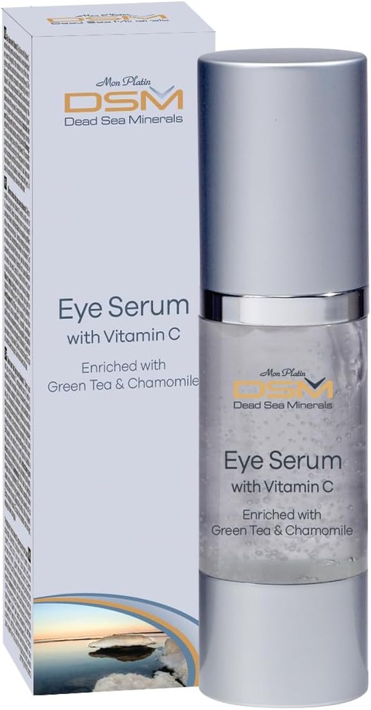 Mon Platin, DSM, 死海矿物, Mineral Serum Eye Serum 维生素C, 1.02fl.oz/30ml