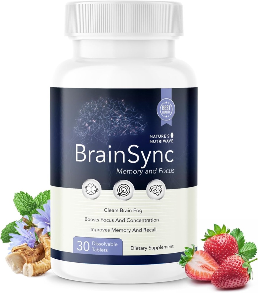BrainSync Probiotic 补充 – 支持每日健康与Gut-Brain 平衡 – 3.6亿 CPU – 30 溶解片,1个月供应量