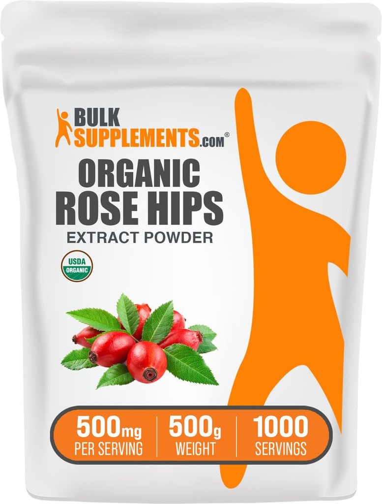 Bulk Assupports.com 有机玫瑰花粉萃取剂 - 玫瑰花粉 - 草药补充剂 - 草药补充剂 抗氧化剂 来源 - Gluten Free, 每服500毫克, 500g(1.1磅)(包1)