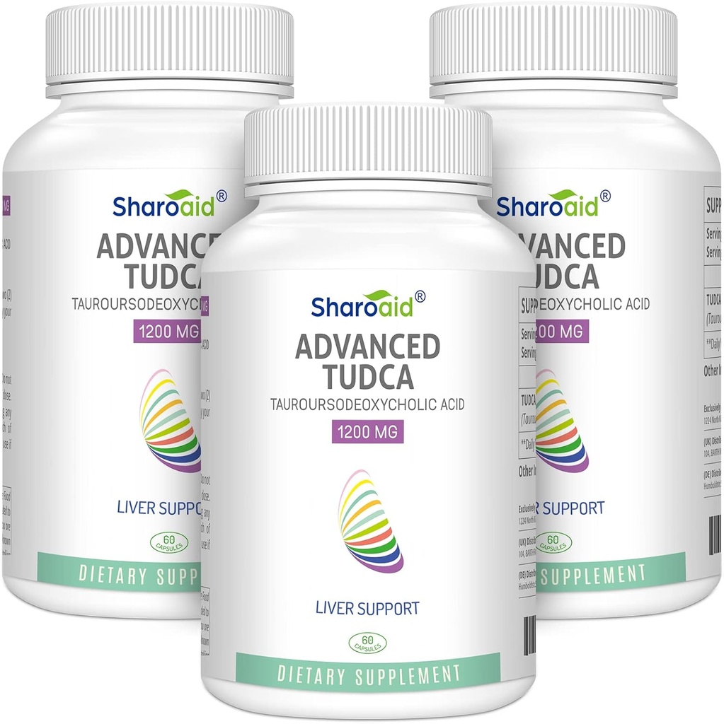TUDCA Liver支助1200 mg-Third Party测试高强度公式- Liver Detox Cleanse-180 Vegan Capsules for Liver, Kidney, Gallblader 健康