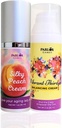 月经再平衡套装:丝绸each桃 Estriol Cream & Vibrant 第三 Progesterone Cream for Women. 用于热闪光、阴道干燥、睡眠问题和脑雾的生物同质雌激素和Progesterone