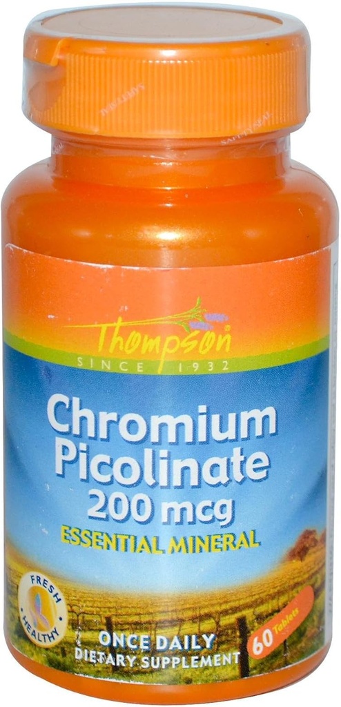 Thompson Chromium Piclinate, 平板电脑(Btl-Plastic) 200mcg 60ct