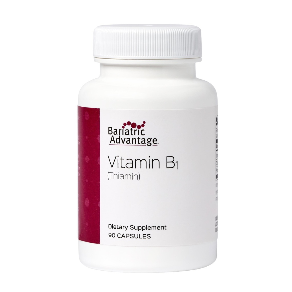 B1 Thiamin - 100 mg Thiamin mononitrat - 简便文摘 - 为Bariatric患者设计 - 支持能源生产* - 90