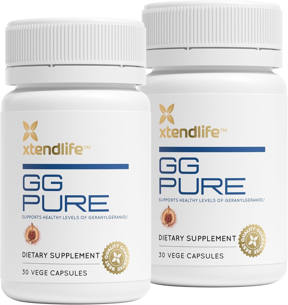 Xtendlife GG Pure Geranylgeraniol for CoQ10, Bone, 肌肉和心脏支持 - 150mg GG Gold from Annatto种子 - 理想的Statin用户 - 2个月供应(包2)