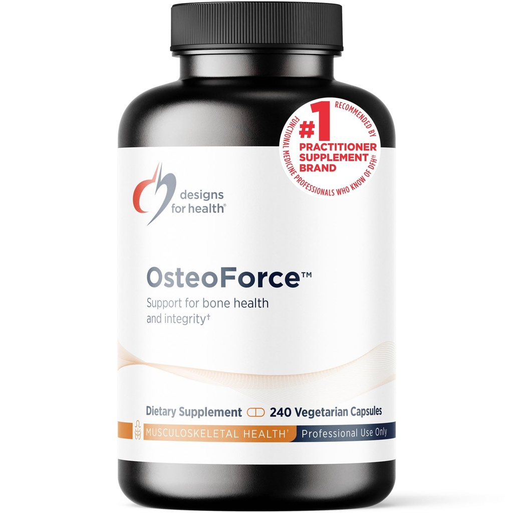 健康OsteoForce - Premium Bone支持补充剂 - 高吸附营养剂 - Calcium Malate, Magnesium, Zinc Bisglycinate Chelate, 维生素 D + K - 非GMO, Soy Free (240 Capsules)