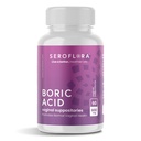 Seroflora Boric酸性阴道药丸 -- -- 使用USP医疗级精粉促进阴道pH平衡和气味控制,易溶解,在美国制造 -- -- 600毫克60个计数