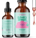 JoySpring Vitamin D D D drops for Toddlers to support Growth, Bone, and Immune Health, Kids Zinc 补充剂 - 配有锌液体的老莓和配有维生素B2, B6, B12和 B5的每日B复合维生素