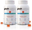 Glitch Gummys for Dry Eyes Blue Light Defense – Vegan, Sugar Free Zeaxanthin和Lutein Gummys for Eyes Supplement for 成人和老年人(60 count - 2瓶)