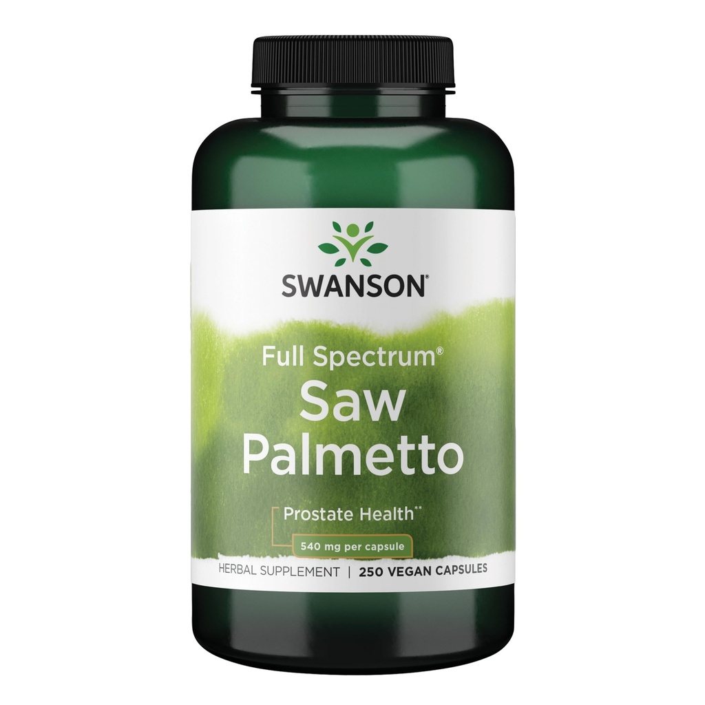 Swanson Saw Palmetto - 草药补充剂促进雄性前列腺健康支持 - 天然头发补充剂和尿液健康支持(540 mg 250 Capsules)