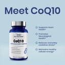 1MD 营养 CoQ10 - 心脏健康和细胞能源生产 - 男女健康补充 - Coenzyme Q10 Softgel - 60天(2-Pack)