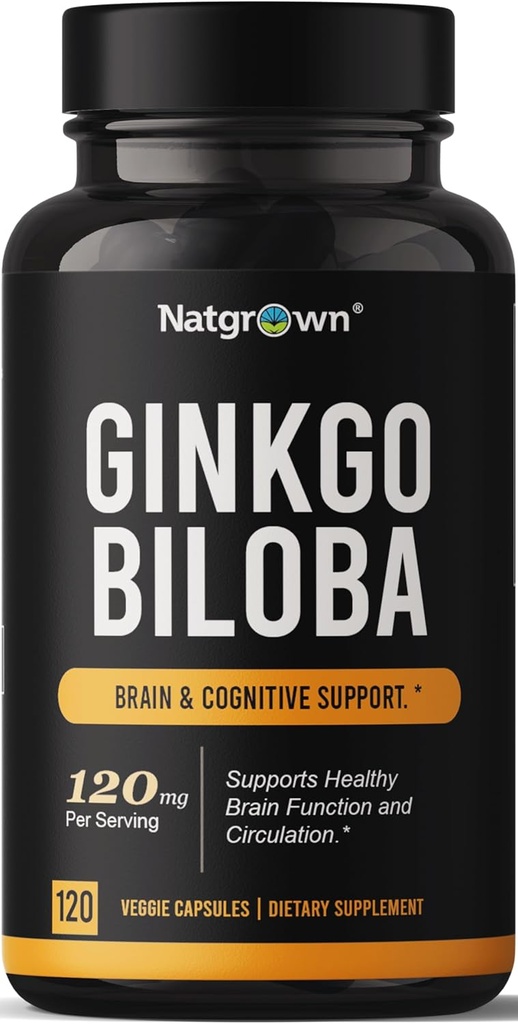 Natroduct Ginkgo Biloba 120 mg - 额外力量 Ginkgo Biloba 提取 Capsules - 120 计数