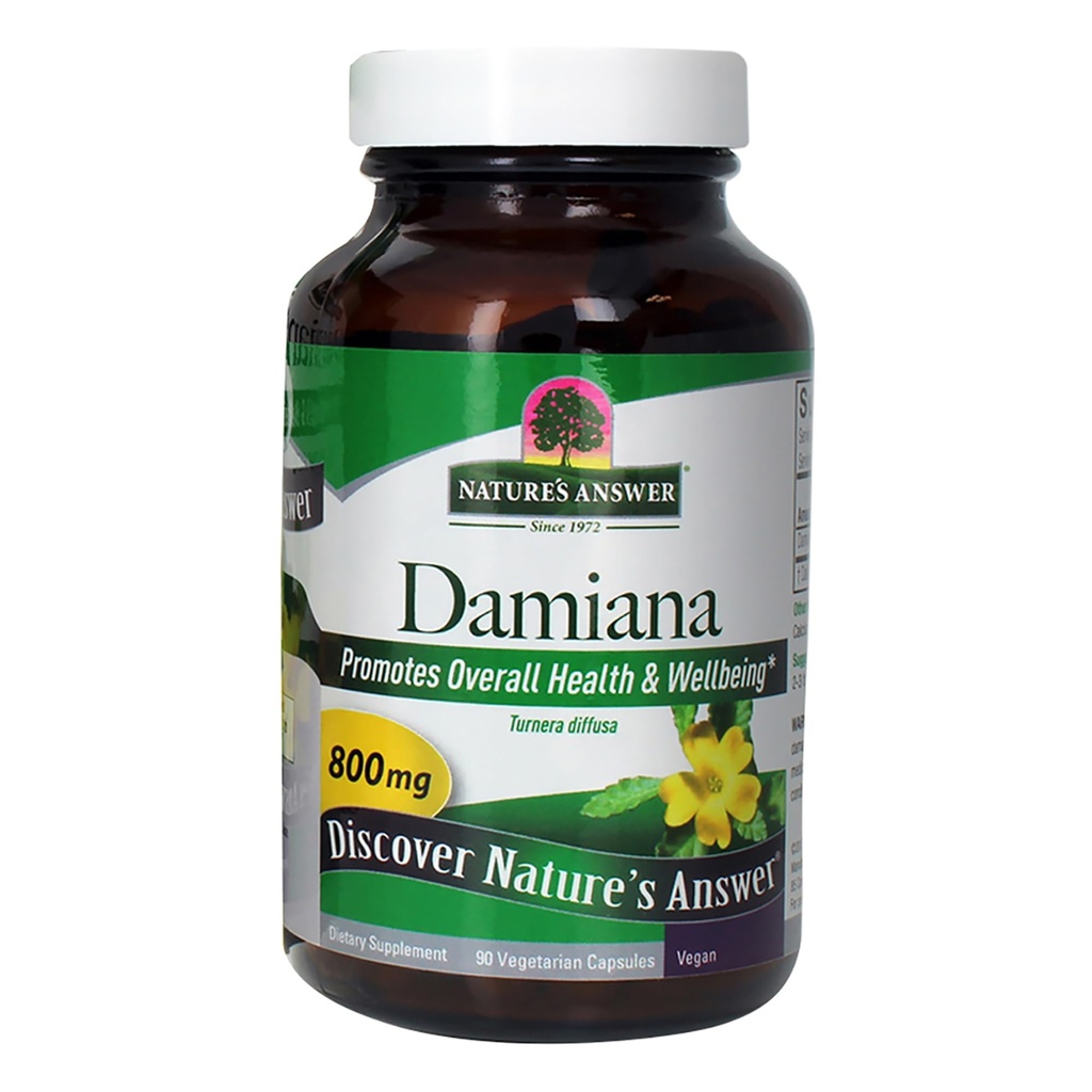 Nature's Answer Damiana, 90 蔬菜卡普尔(每卡普尔400毫克)