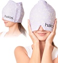 MyHalos® Migraine Relief Cap, 30% Thicker, 2X More cooling Gel, Stays Colder for longer, Form Fitting Ice Hat, 冰包头包 Relief, 紧张头痛 Relief Cap (Violet) (中文(简体) ).