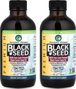 神奇的草药 黑种子油 - Gluten Free, no GMO, Cold pressed Nigella Sativa Aids in Digestive Health, 免疫支持,脑功能,联合移动 - 4 Fl Oz (Pack of 2)