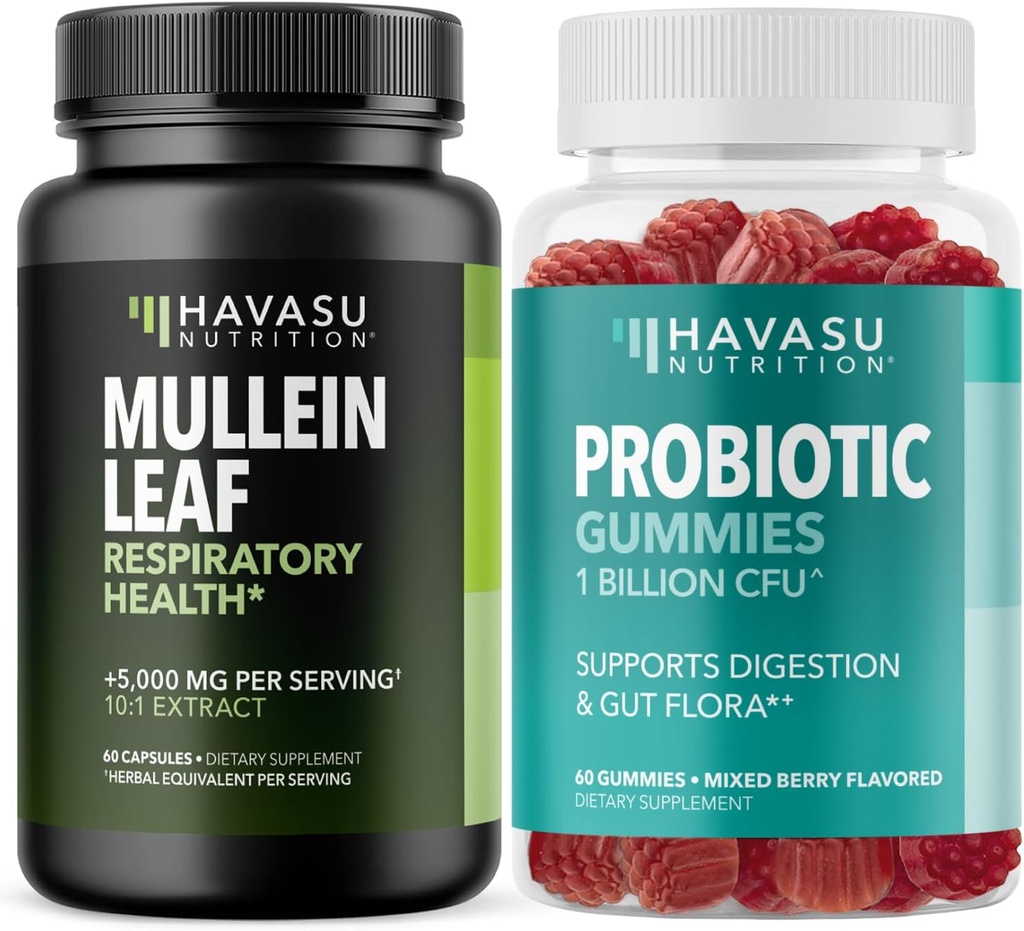 HAVASU 营养 Mullein 叶片胶囊 + 营养胶囊