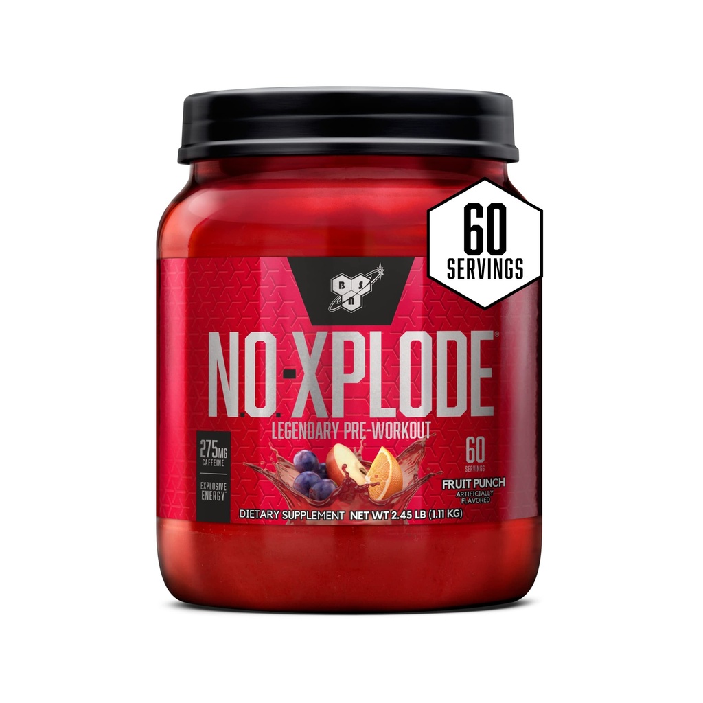 BSN N.O.-XPLODE 与Creatine,Beta-Alanine, 和能源,水果冲刺, 60种服务, 2.45英镑(包装 May Vary)
