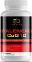 活性能CoQ10 Ubiquinone 200mg, 30 Capsules, 支持心血管健康, 细胞能量生产,以及抗氧化剂, 白色/红色/黑色