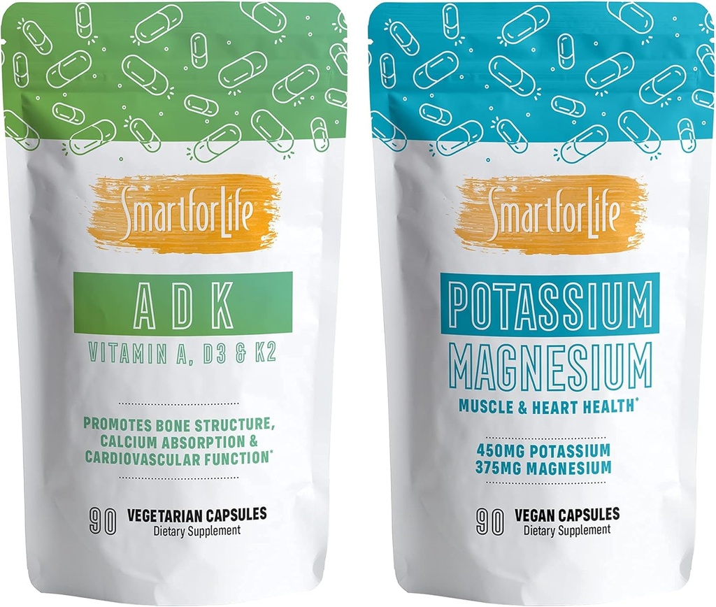 Smart for Life Potassium Magnesium & Vitamins A, D3, K2 90 计数