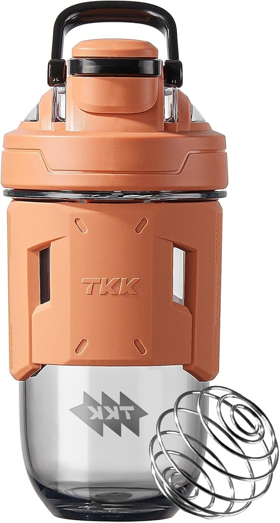 TKK 24oz 蛋白质摇摆瓶装有Blending Ball, BPA 自由三丁塑料, 漏布- 铺设, One-Touch Lid, 非滑布格律, 运动和健身使用