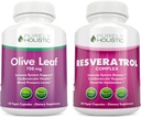 纯全脂橄榄叶提取物 750mg + Resveratrol Complex 1450mg - 300 Vegan Capsules - 在美国制造