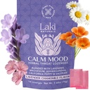 Laki Naturals Lavender Chamomile calm Mood 功能性草药 Lozenges (14ct) 喉咙和将硬罐头与Magnesium, Ashwagandha, California Pppy & Valerian 镇定. 维根,无糖,无糖