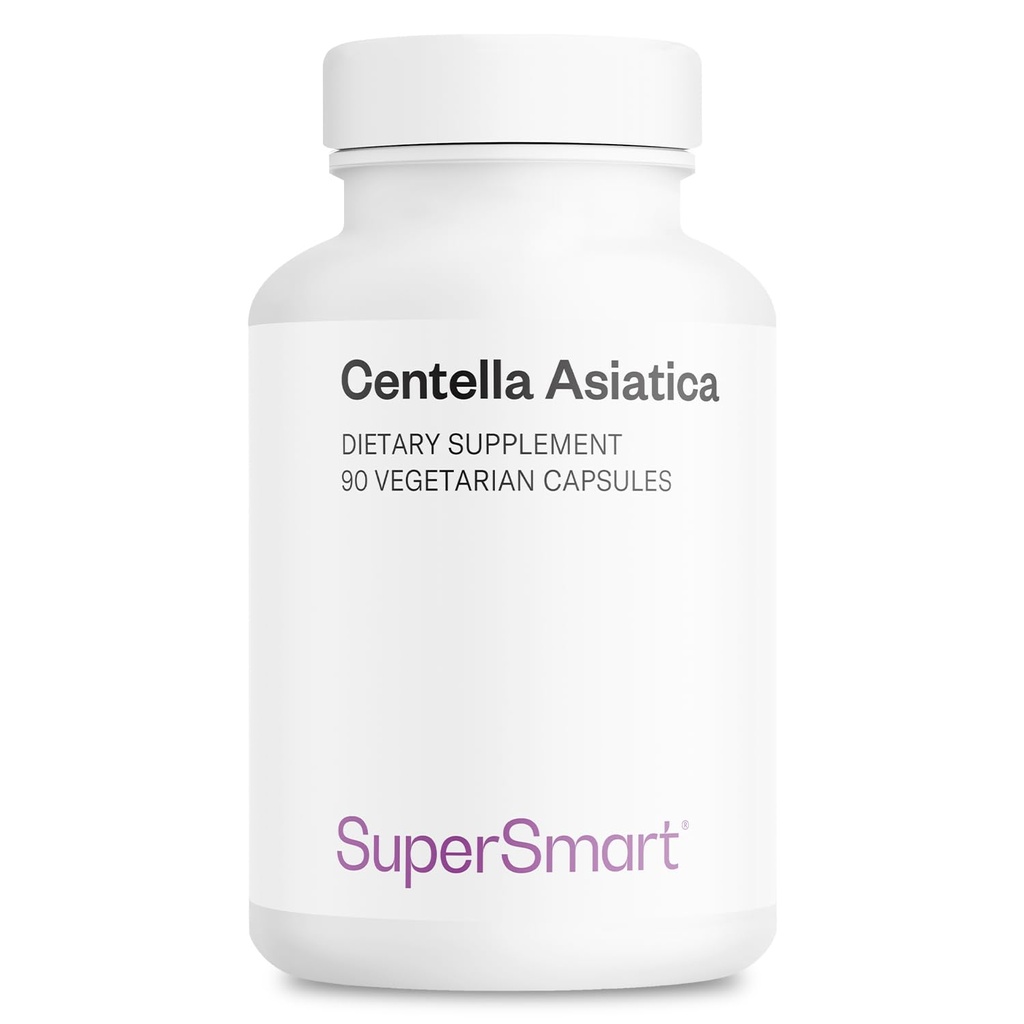 SuperSmart - Centella Asiatica 180mg/日 - Gotu Kola 提取补充 QQN-GMO & Gluten Free - 90 蔬菜卡普尔
