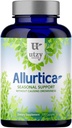 Utzy Naturals Alllurtica 配有 Quercetin 和 Sting Nettle 的 草药补充品 对成年人和孩子的季节性支持 \ Non Drowsy \ 120 Capsules