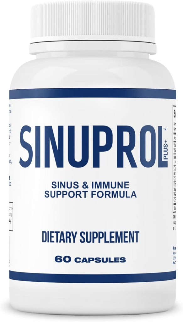 Mizzle SinuProl Nasal & Immune 支持补充剂 Quercetin with Bromelain, 对依赖天然辛努斯 Decongestant, Sinus Rinse 或天然安非他明的人的理想选择, 60 Capsules