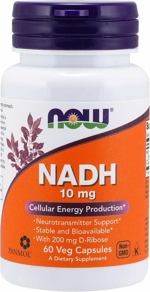 现在食品 NADH 配有 Ribose, 10 mg, 60 Vcaps