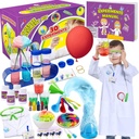 UNGLINGA 30 实验科学套,供有实验室衣的孩子使用,化学套装 STEM 玩具 生日礼物给男孩女孩,科学家服装角色游戏工具 教育学习套装