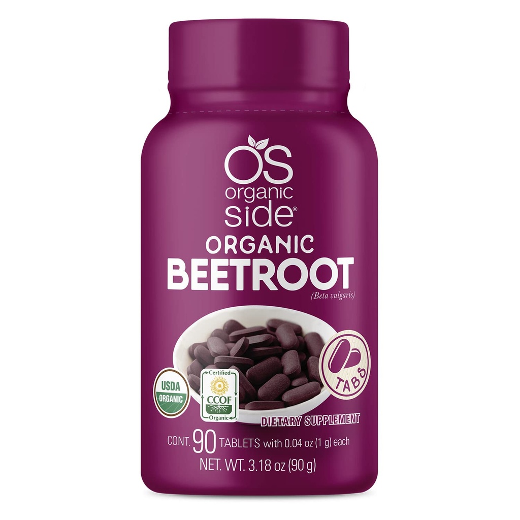 Betroot 片 100% 纯有机体 100% 促动循环与能源 USDA 认证 + 非 GMO 植物 → 90 片 用于心脏健康与健康