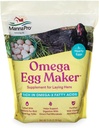 曼娜 Pro Omega 鸡蛋制作者, 鸡肉补充剂供放鸡, 家禽食品与Omega-3脂肪酸, 强化维生素和矿物的消化支持, 5磅