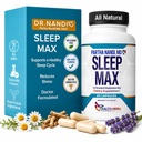 南迪博士的睡眠 Max 自然睡眠援助 — 镁,GABA, 5-HTP & 陶琳 – REM Sleep & Deep Sleep Supplement without Melatonin – Non-Habit 组装 Vegan 草药睡眠援助 — Non-GMO – 60 Capsules