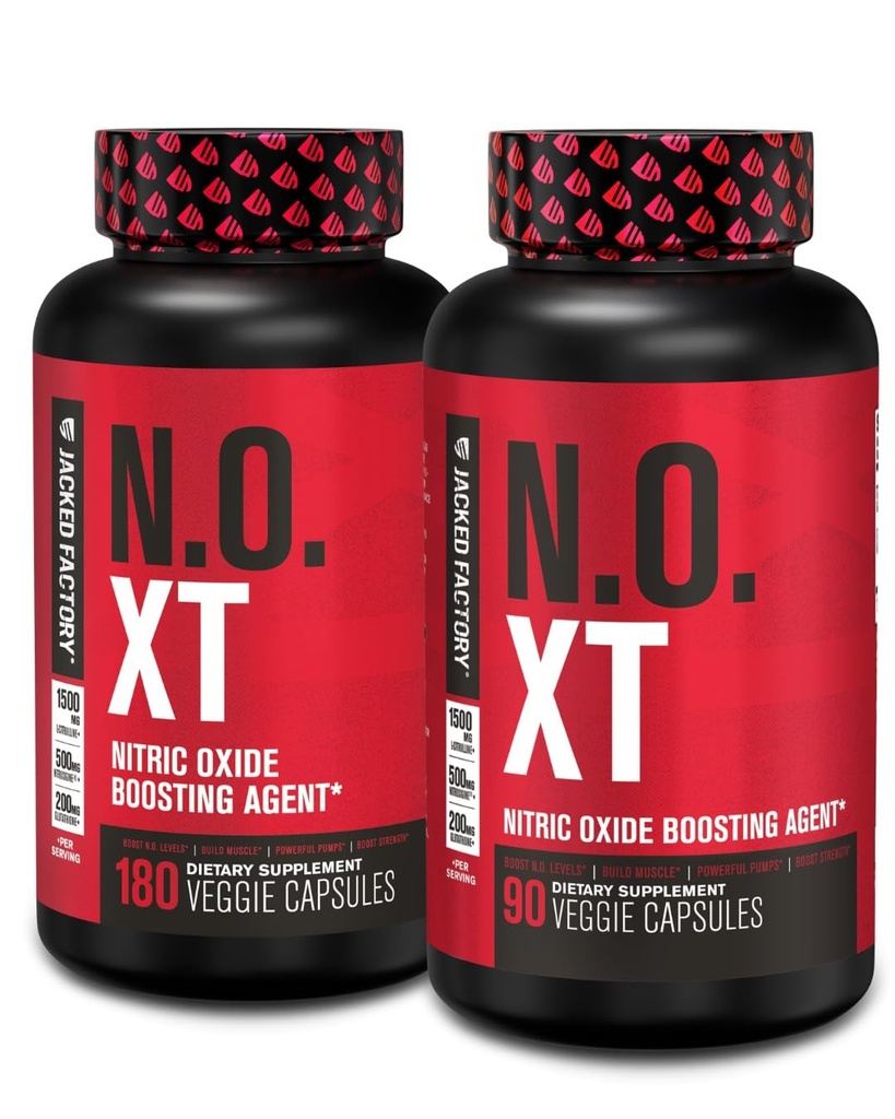 N.O. XT 硝酸硝基氧化物加硝基西辛L Arginine & L Citrulline用于肌肉生长、泵、蒸气、和能量-超强前锻炼肌肉制造器-270 维吉药丸