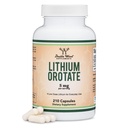 用于认知和脑健康的5mg元素氧化锂,210 capsules(第三方测试,Vegan Safe,Non-GMO),由双木辅料制作
