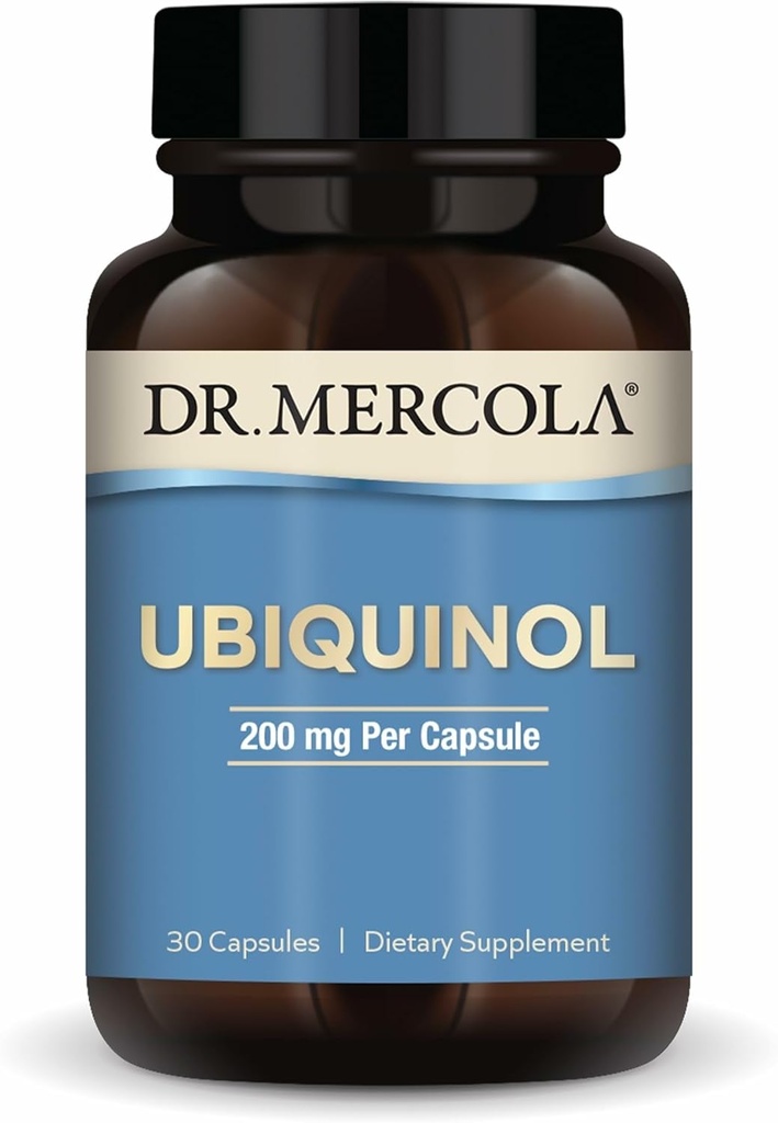 Mercola Ubiquinol博士,30名服务员(30名卡普尔),200毫克/每名卡普尔,食物补充品,支持能源生产,非GMO