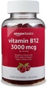 基本维生素B12 3000 mcg Gummys, 正常能源生产和代谢, Imune系统支持, Raspberry, 100 Count (每服务一次) (原索里莫)