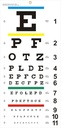 Eye Chart, 升级的Snellen Eye Chart for Eye Exams 20 Feet, 22x11 Inches Plastic Low Vision Eye Charts 壁图, 配有 Metal Eyelet for Kids Gifts Wall 装饰( 20 Feet Test district)