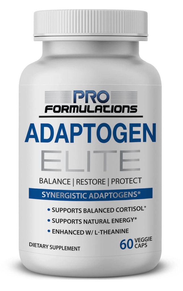 支持配方 MD 适应原物质精英 - 协同融合 - 60 vcaps - 平衡 Cortisol & Natural Energy - 与Rhodiola, Ashwagandha, Astragalus, Schisandra, Eleuthero, L-Theanine 增强