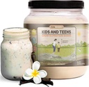 TruH8 生长蛋白摇摇(Vanilla Ice Cream Flavor, Whey) 儿童与青少年生长与发展蛋白粉 - 体重增益饮料 - 由小儿科医生,挑食者维生素,年龄4+认可.