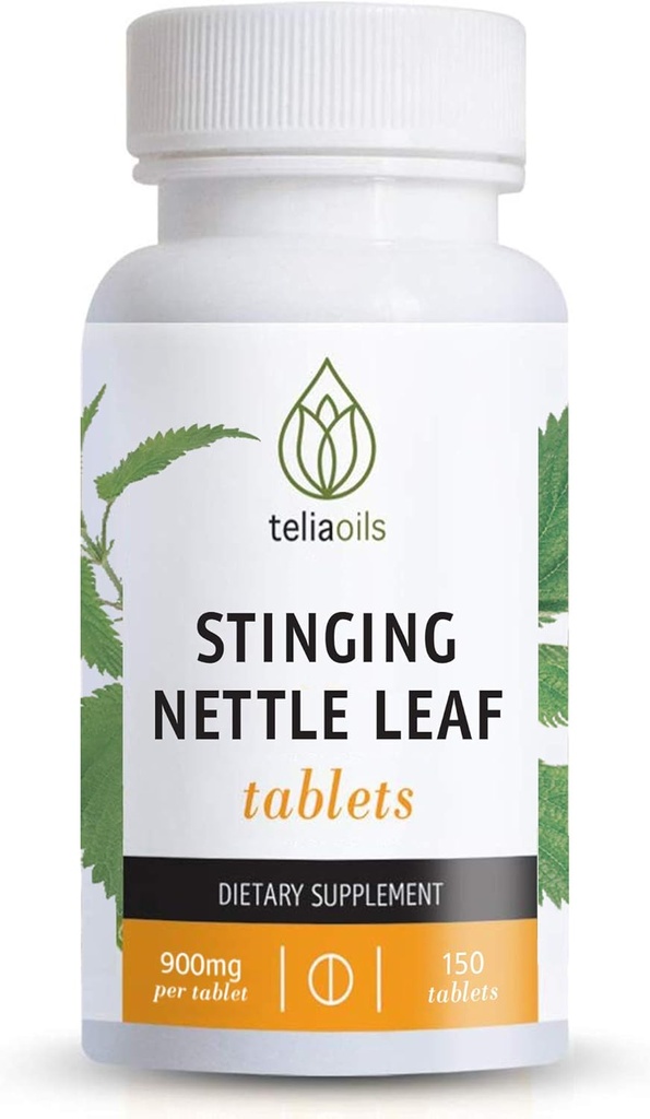 Teliaoils Nettle Leaf Capsules 900mg – Stinging Nettle 提取板用于季节性救济,免疫和呼吸支持 150 Vegan Capsules