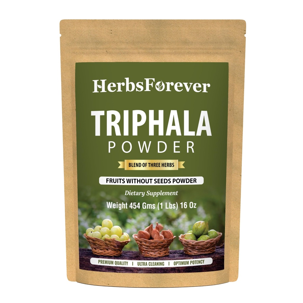 草药Forever Triphala Churna 传统Ayurvedic 配方支持解毒和再生非转基因生物,Vegan 454 GMS