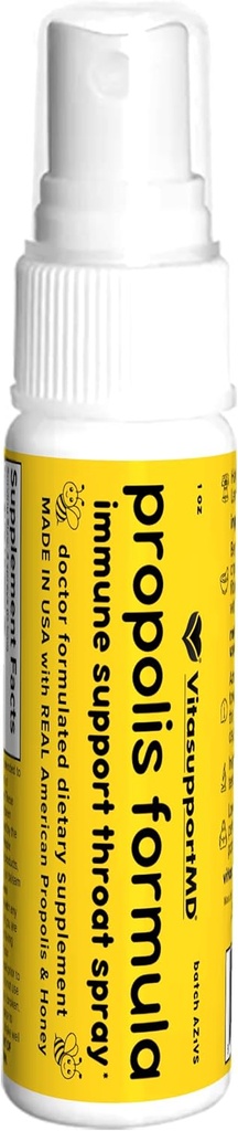 VITASUPPORTMD Propolis Formula Throat Spray - Doctor Formulated, Made in The USA for Immune Support with Natural Antioxidants, 1 fl oz