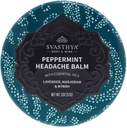 Svasthya Body & Mind Peppermint Headache Balm 由 Svasthya - Instant & Lasting Sinus, Migraine & Express Headache Relief, Has Peppermint, Lavender, Marjoram, Myrrh - 100% Natural,美国制造,2 oz