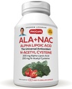 Andrew Lessman ALA + NAC Alpha Lipoic Acid 配 N-乙酰基-Cysteine 180 Capsules - 超高潜力,抗氧化剂支持神经系统,心脏,脑,肝,肾,肺,能量. 无附加